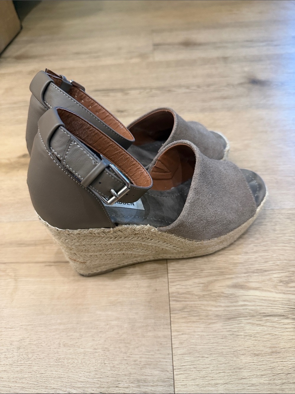 Steve Madden Apolo Platform Sandals, Taupe Suede